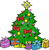 Tree with gifts and a star on top